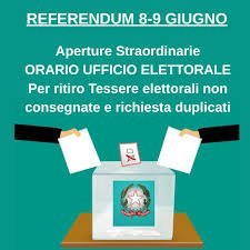 Orario apertura uffici elettorali